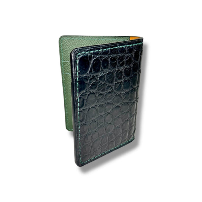 Black Genuine Alligator Pocket Organizer Wallet - Image 2
