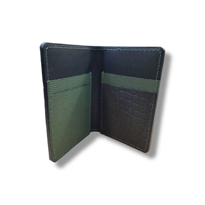 Rubberized Genuine Alligator Pocket Organizer Wallet - Image 2