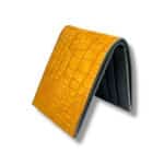Customizable Nubuck Genuine Alligator Bifold Wallet - Image 6