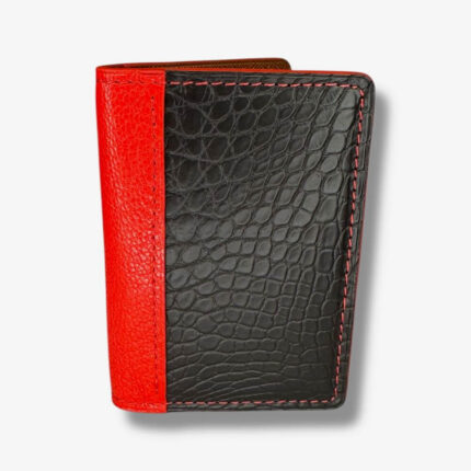 Dark Brown Genuine Alligator Pocket Organizer Wallet